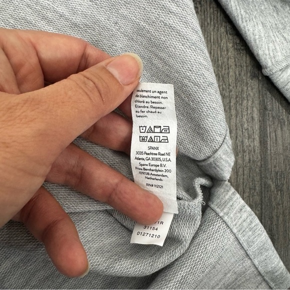 Spanx Dolman Perfect Length Top Soft Grey Heather Size Small Petite - Picture 8 of 11